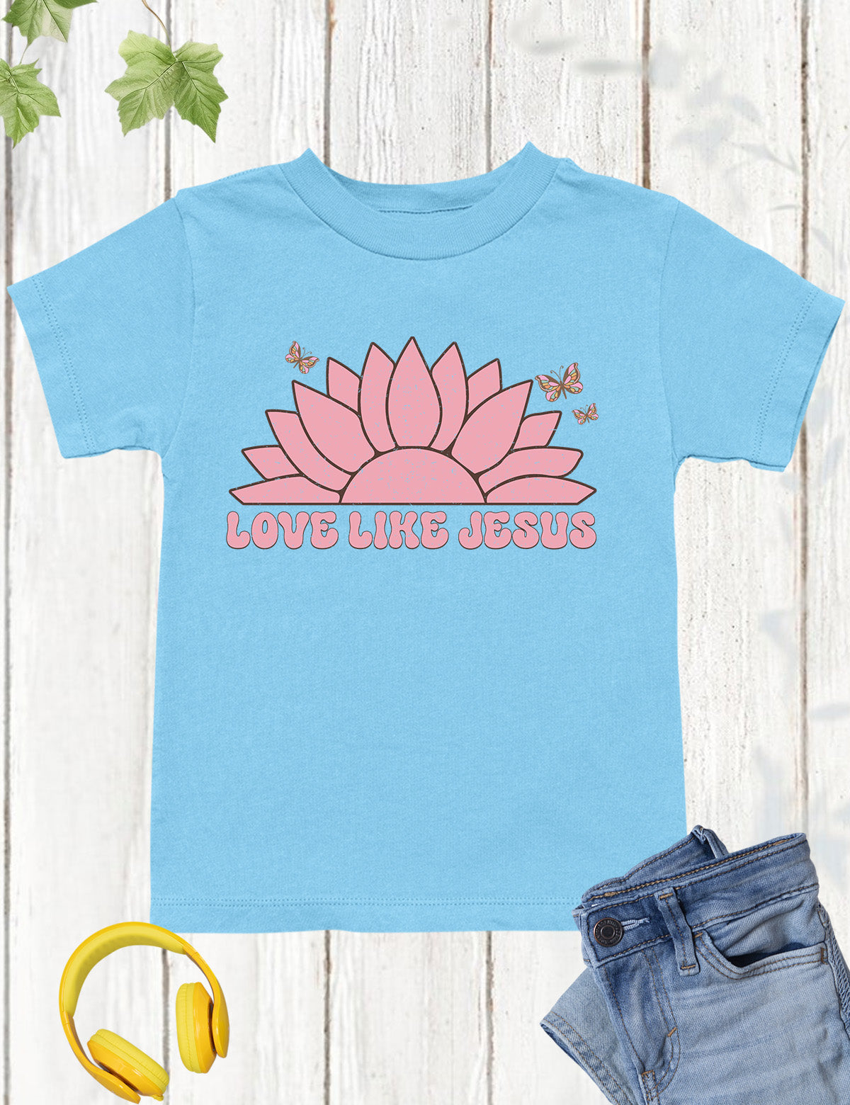 Love Like Jesus Sunflower Kids T Shirt