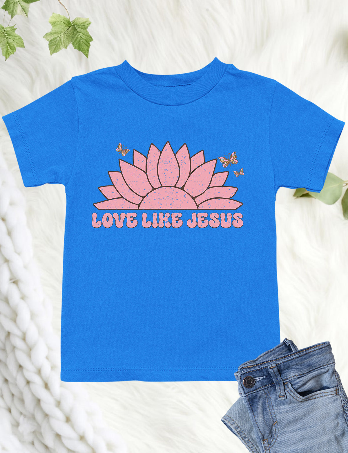 Love Like Jesus Sunflower Kids T Shirt