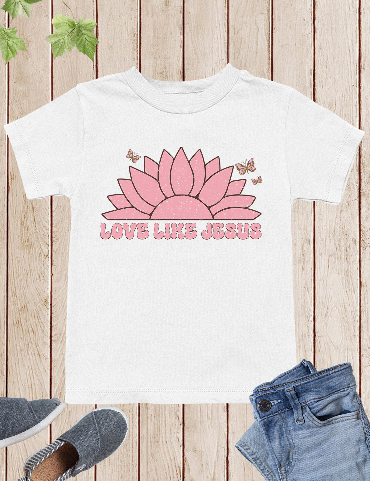 Love Like Jesus Sunflower Kids T Shirt