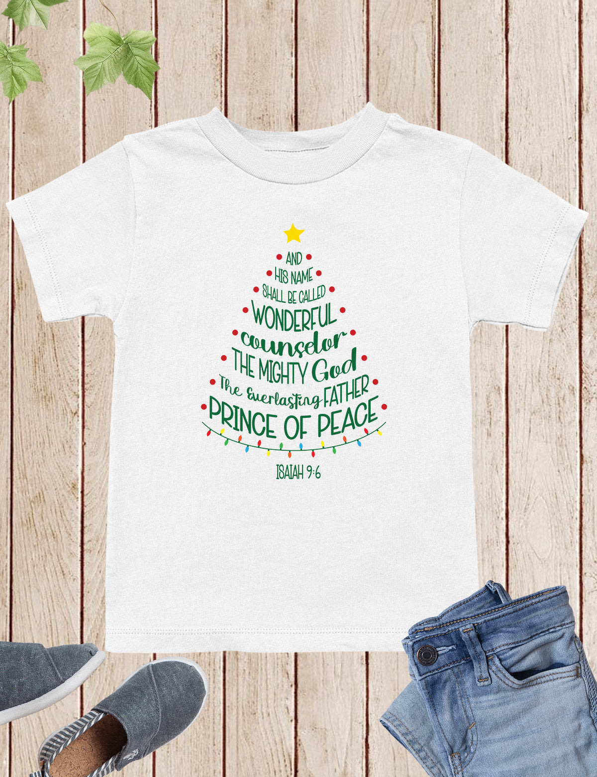 Kids Christmas Shirt Prince of Peace Tree Hoodie