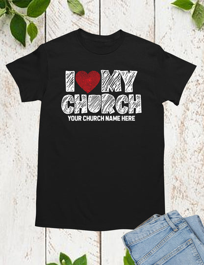 I Love My Church Personalized T Shirt