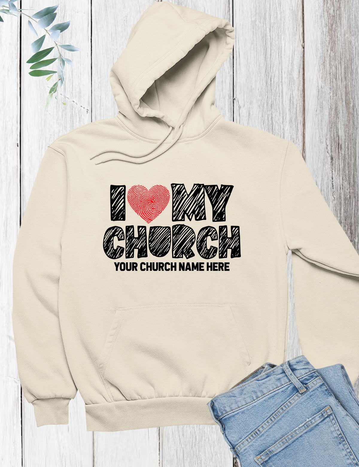 I Love My Church Custom Christian Hoodie