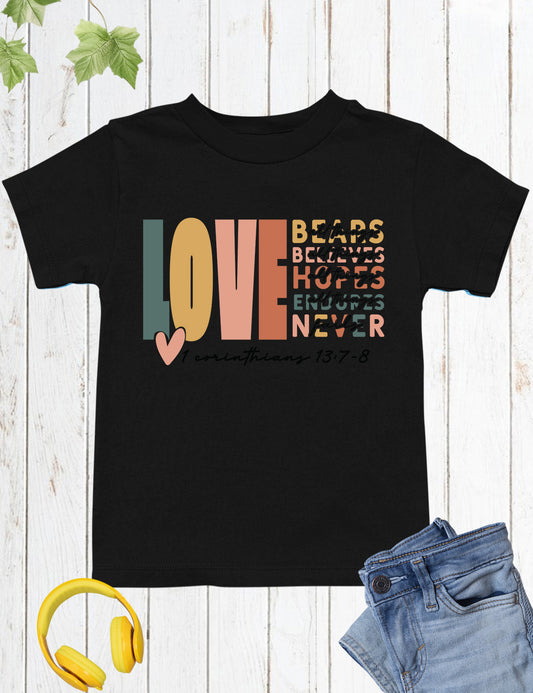 Corinthians Love Bible Verse Kids T Shirt