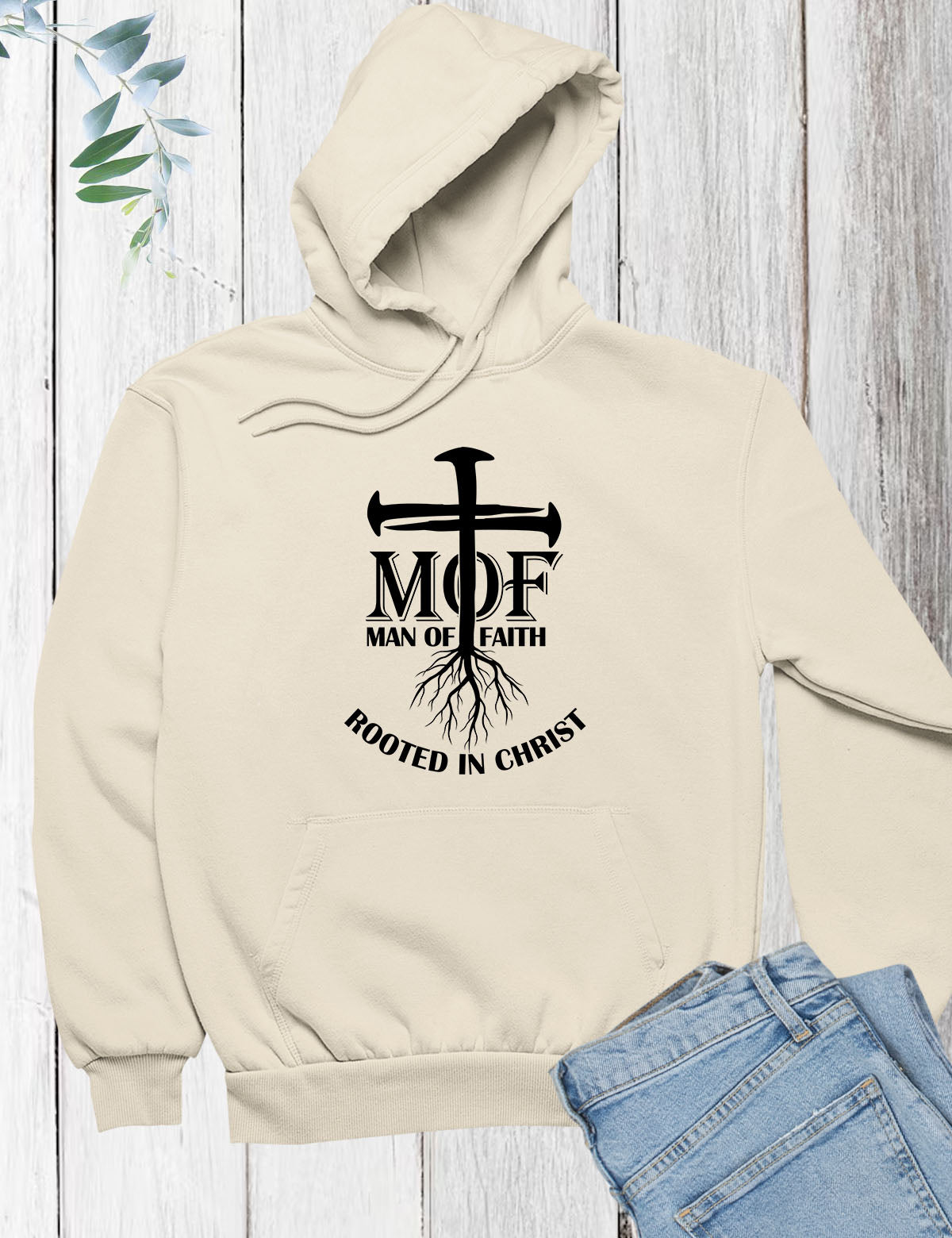 Man Of Faith Rooted In Christ Hoodie