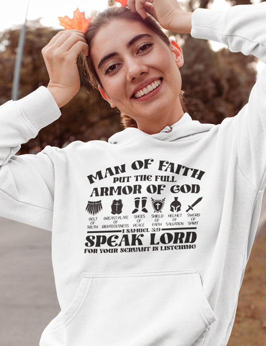 Man of faith Put The Full Armour of God Hoodie