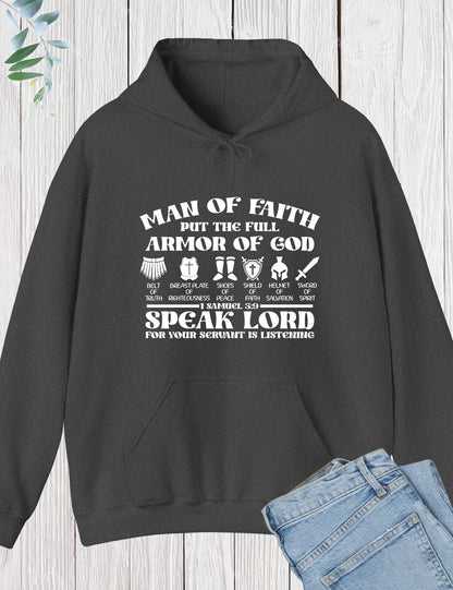 Man of faith Put The Full Armour of God Hoodie