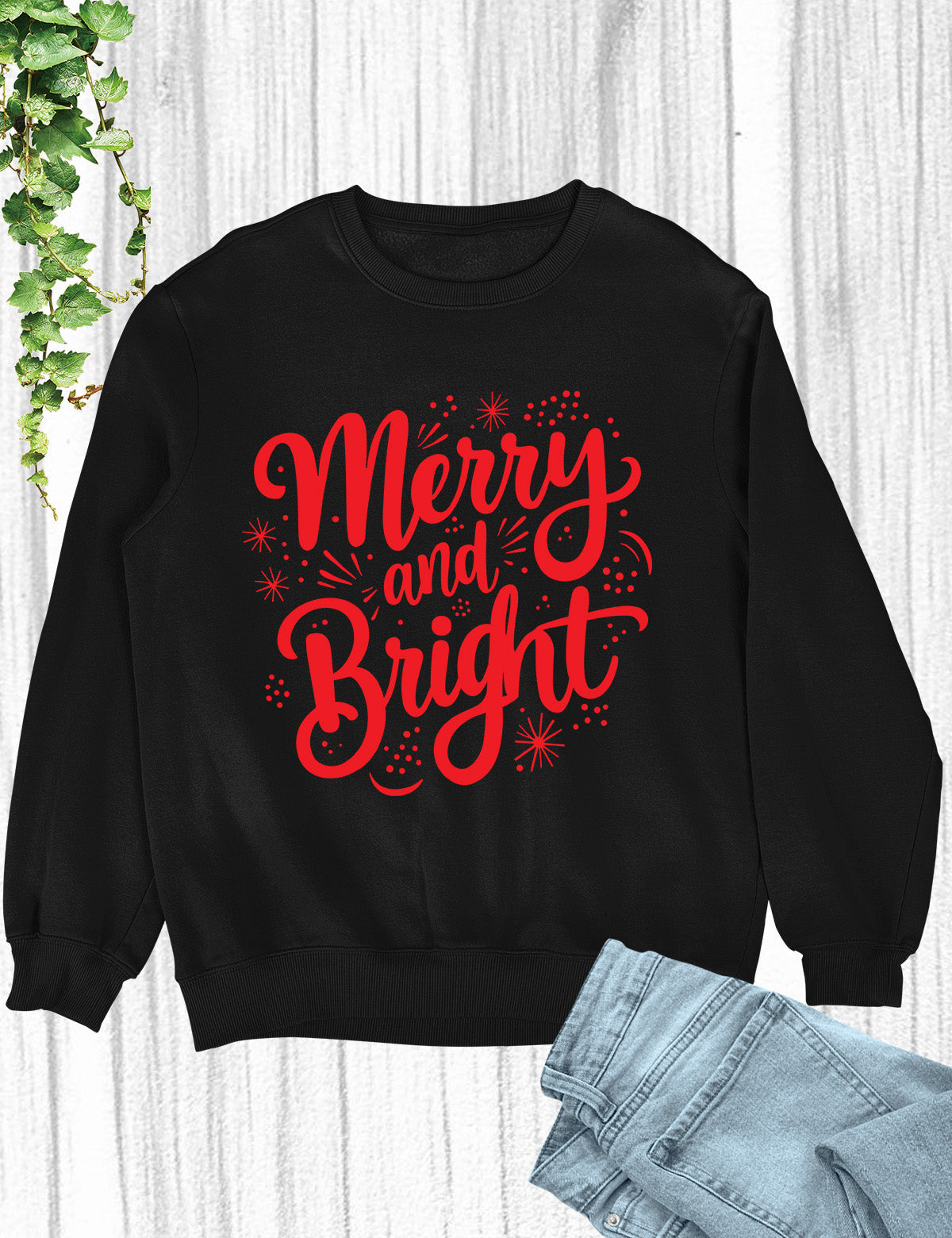 Christian Christmas T Shirts Merry and Bright