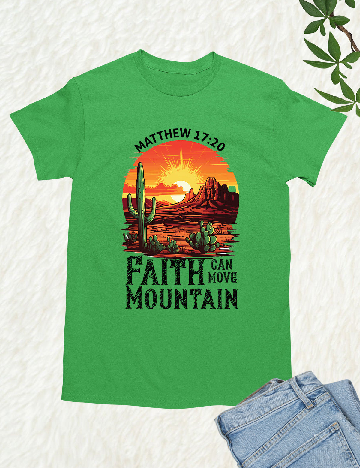 Faith Can Move Mountains Boho Christians T Shirts