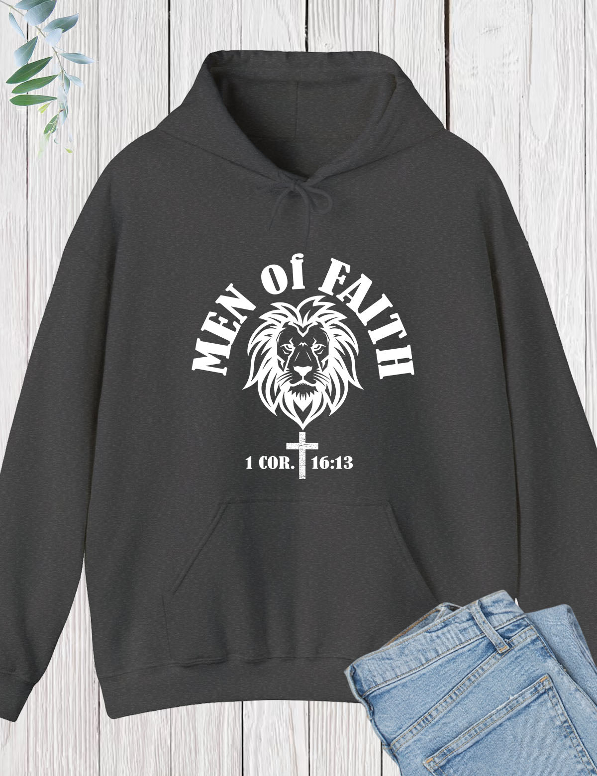 Men of Faith Bible Verse Hoodie