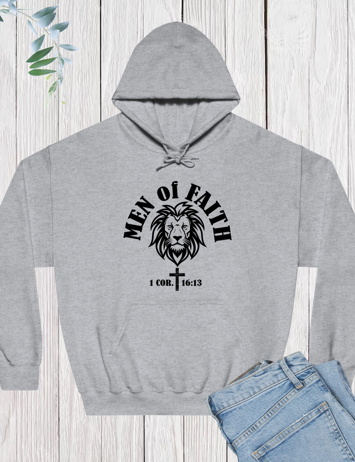 Men of Faith Bible Verse Hoodie