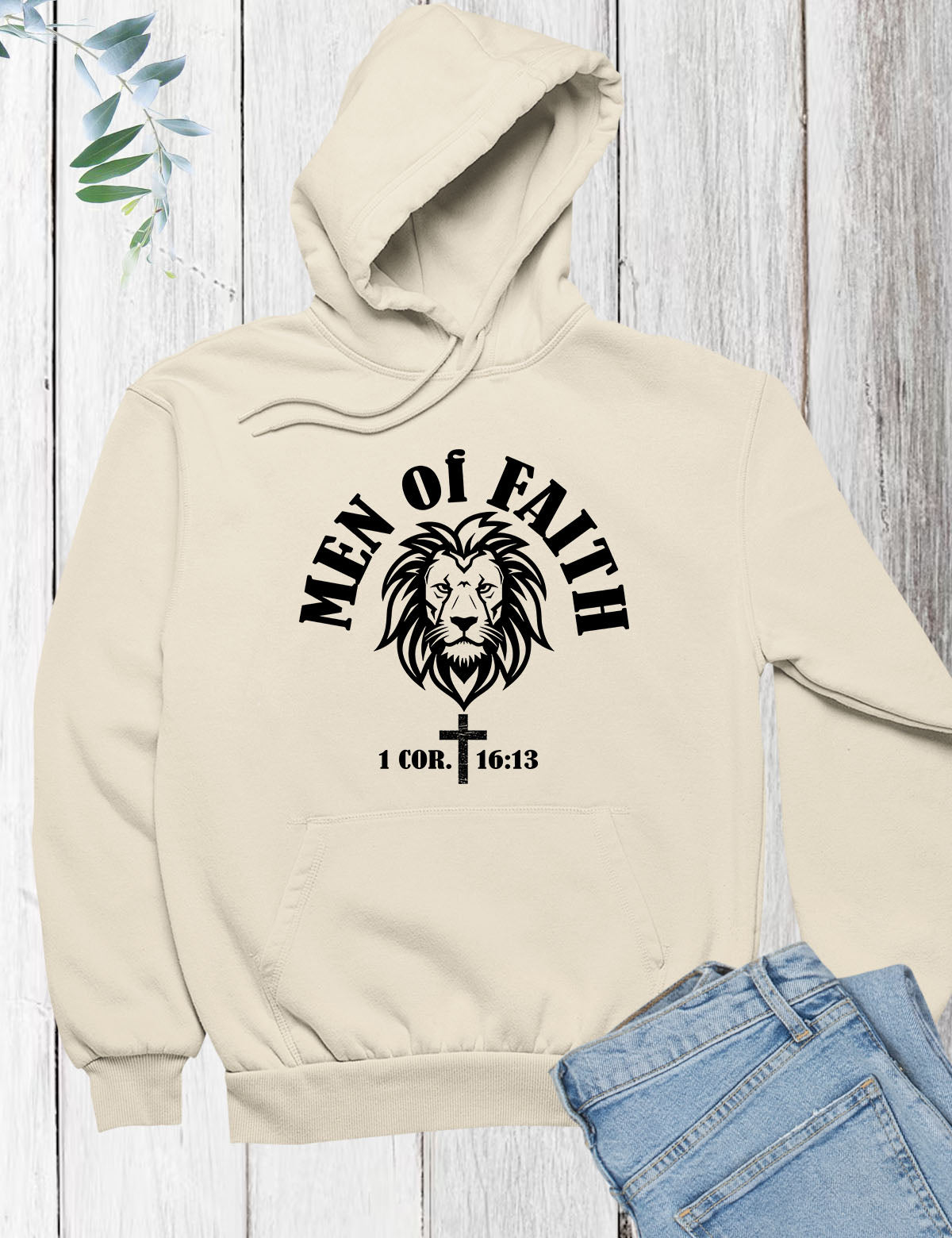 Men of Faith Bible Verse Hoodie