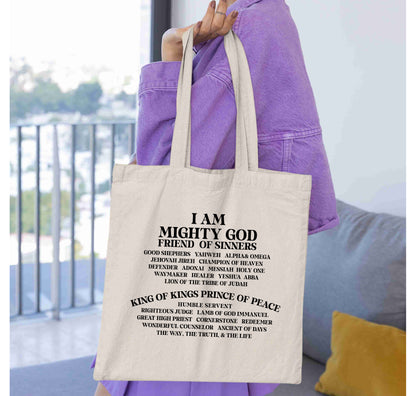 I Am Mighty God Friend Of Sinners Bible Motivational Christian T-Shirt