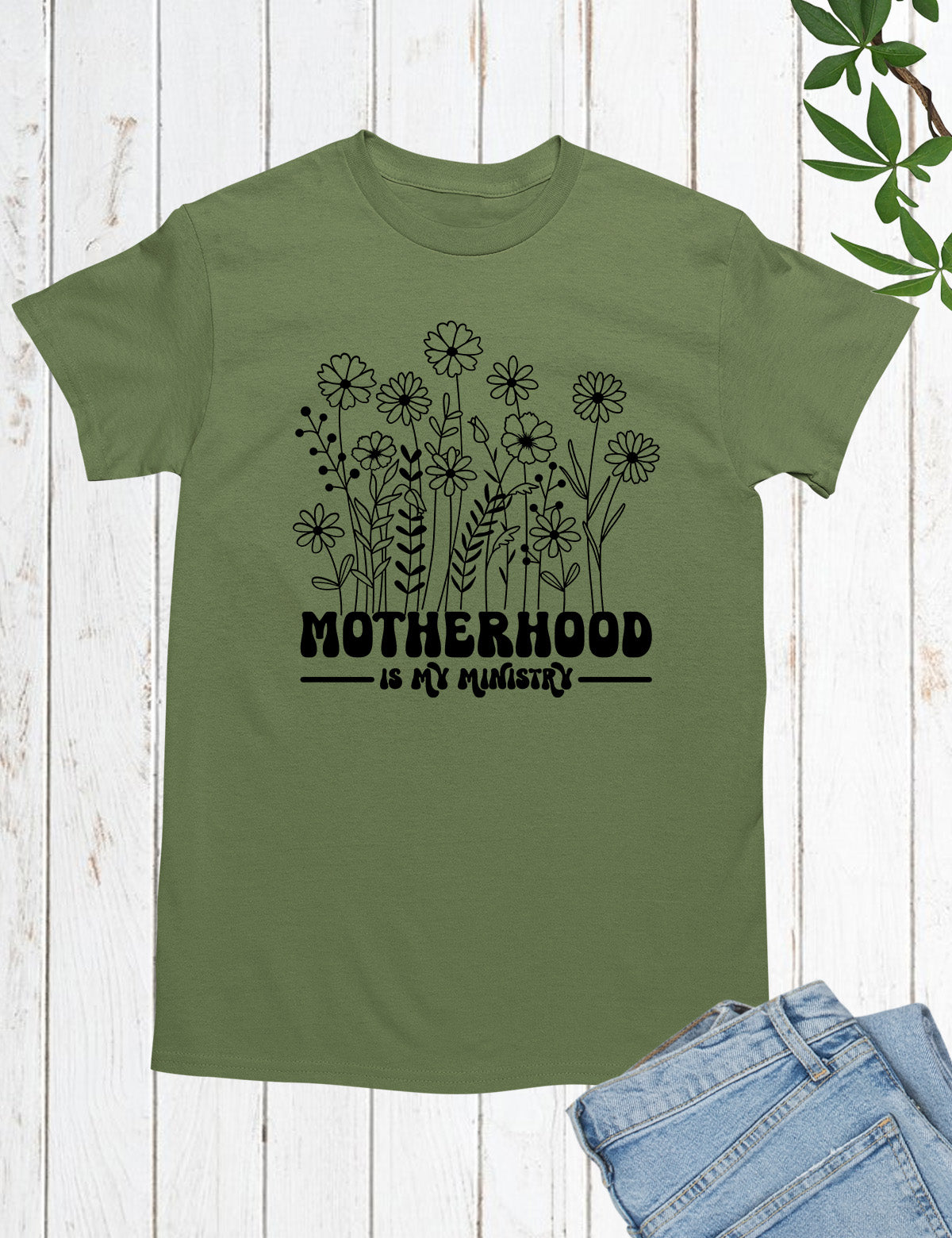 Motherhood is My Ministry Wildflower Shirts