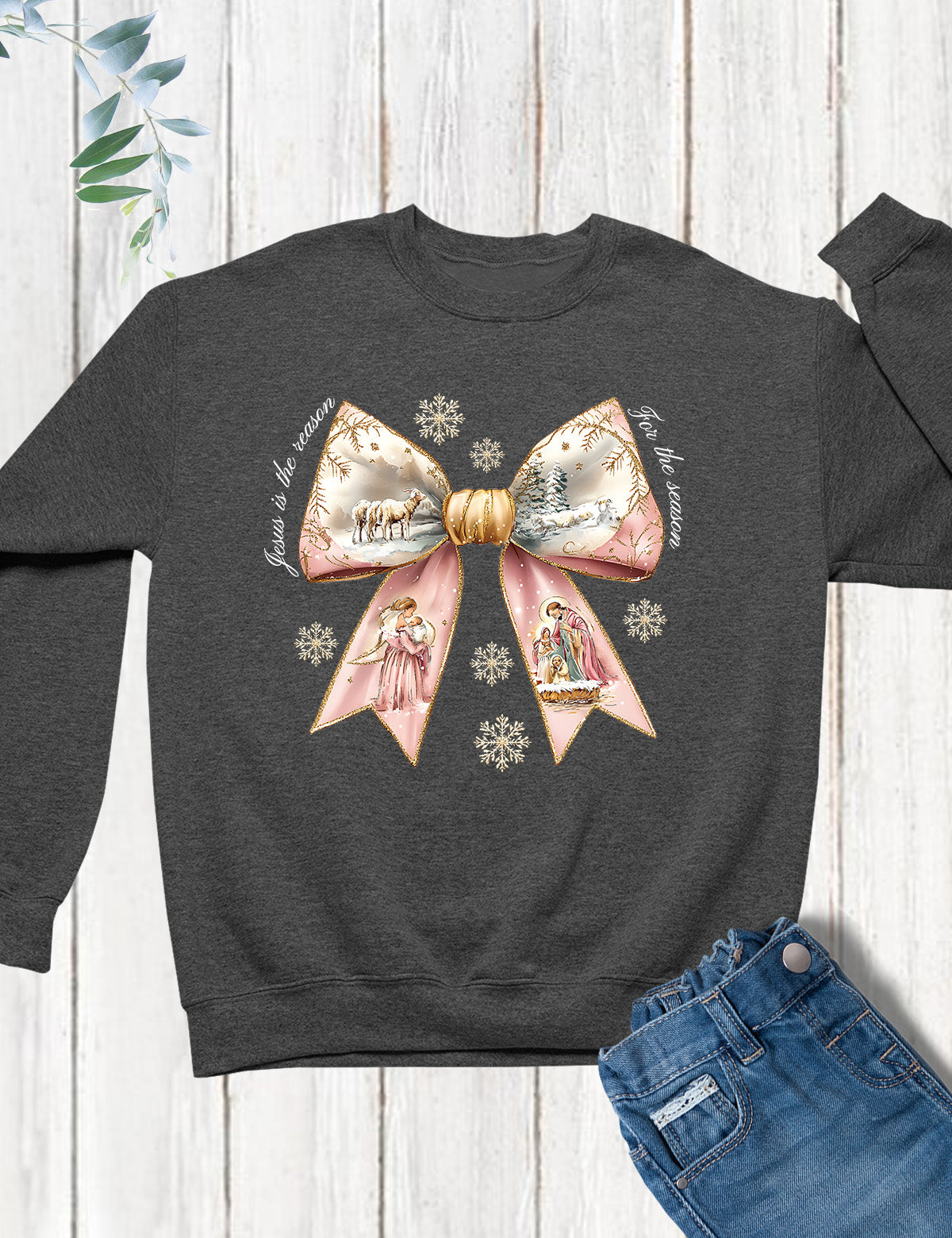 Christian Girls Nativity Christmas Sweatshirt