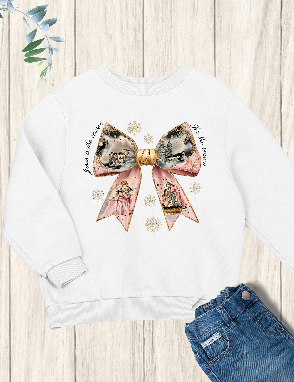 Christian Girls Nativity Christmas Sweatshirt