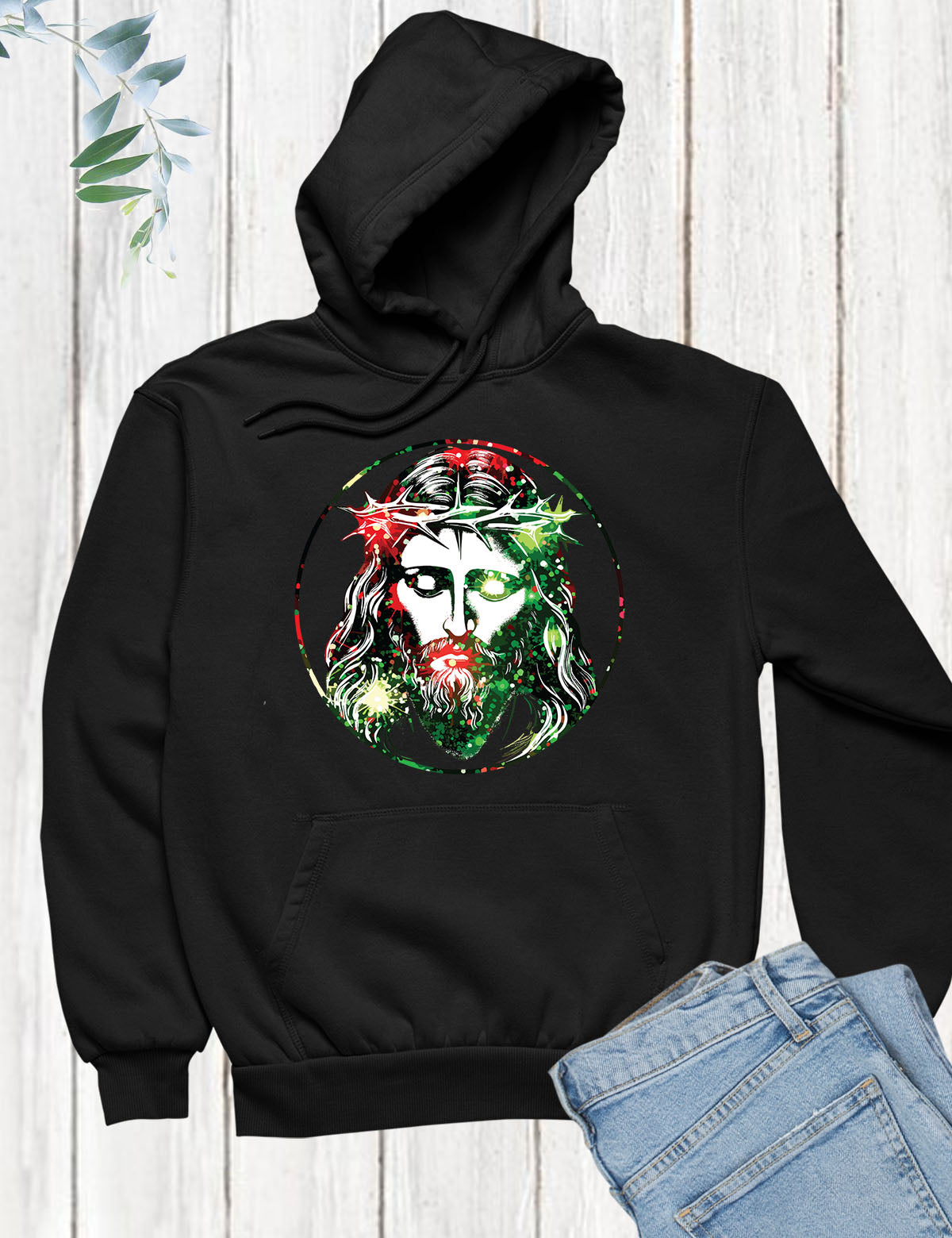 Jesus Art  Christmas Hoodie