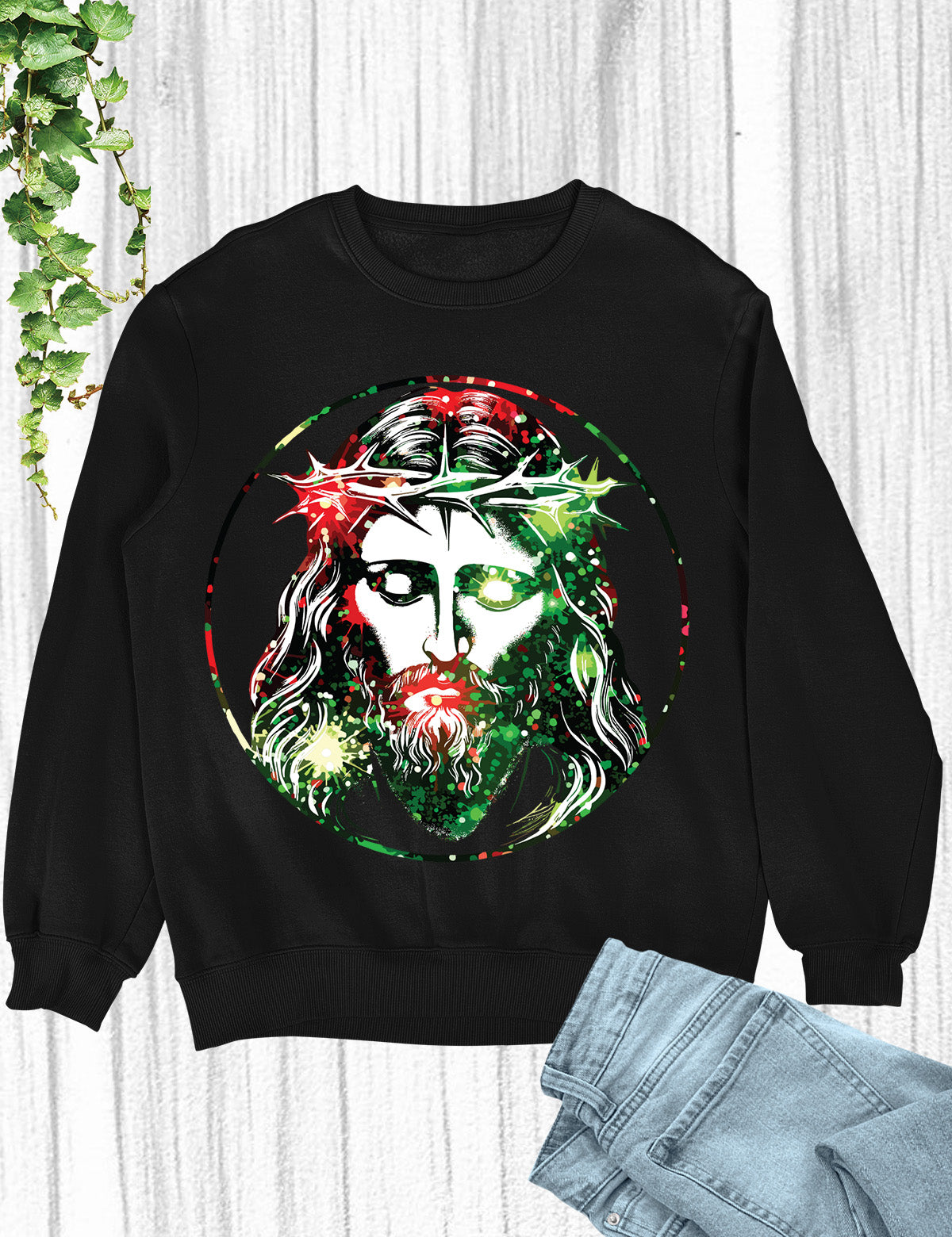 Jesus Art  Christmas Hoodie