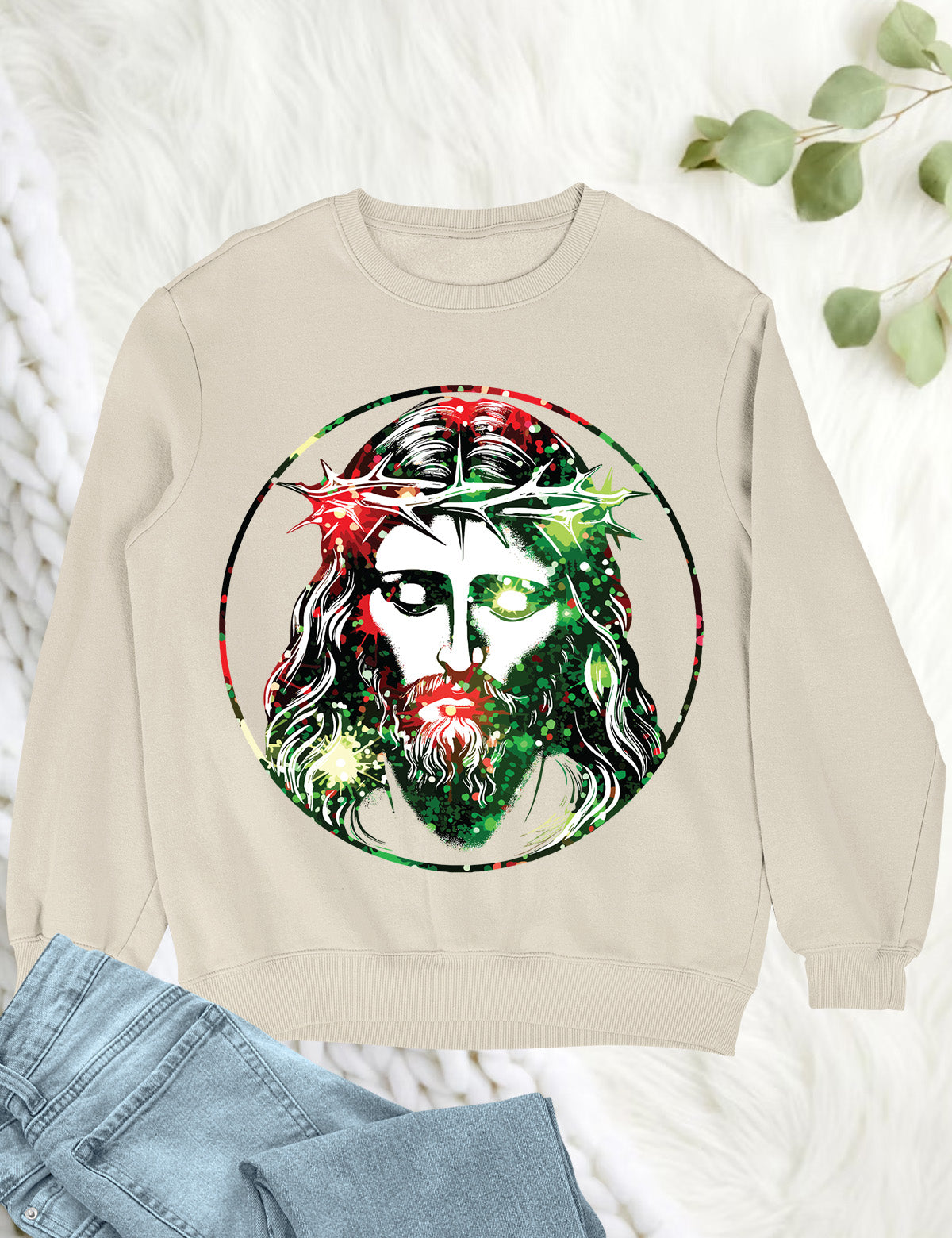 Jesus Art  Christmas Hoodie