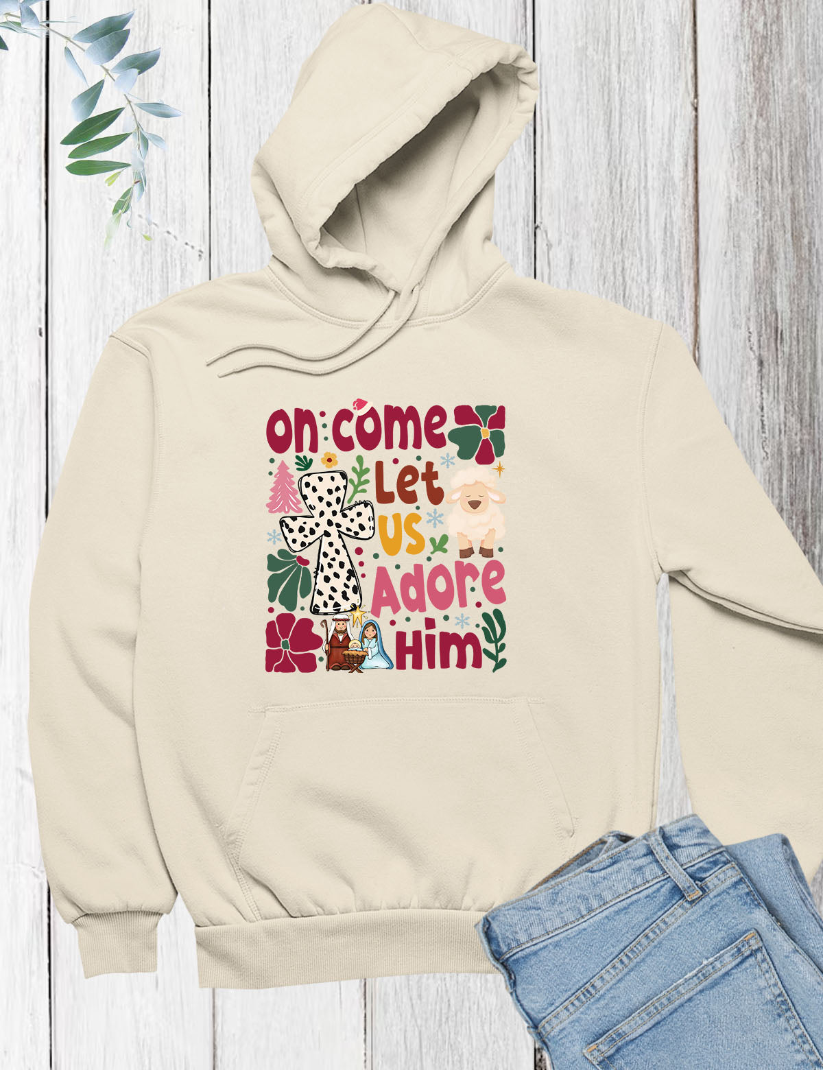 Let us Adore Him Christmas Hoodie