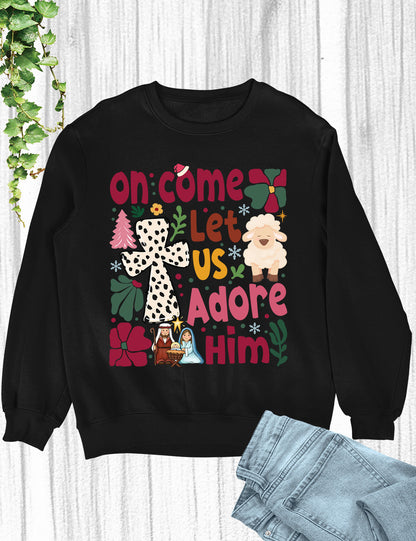 Let us Adore Him Christmas Hoodie