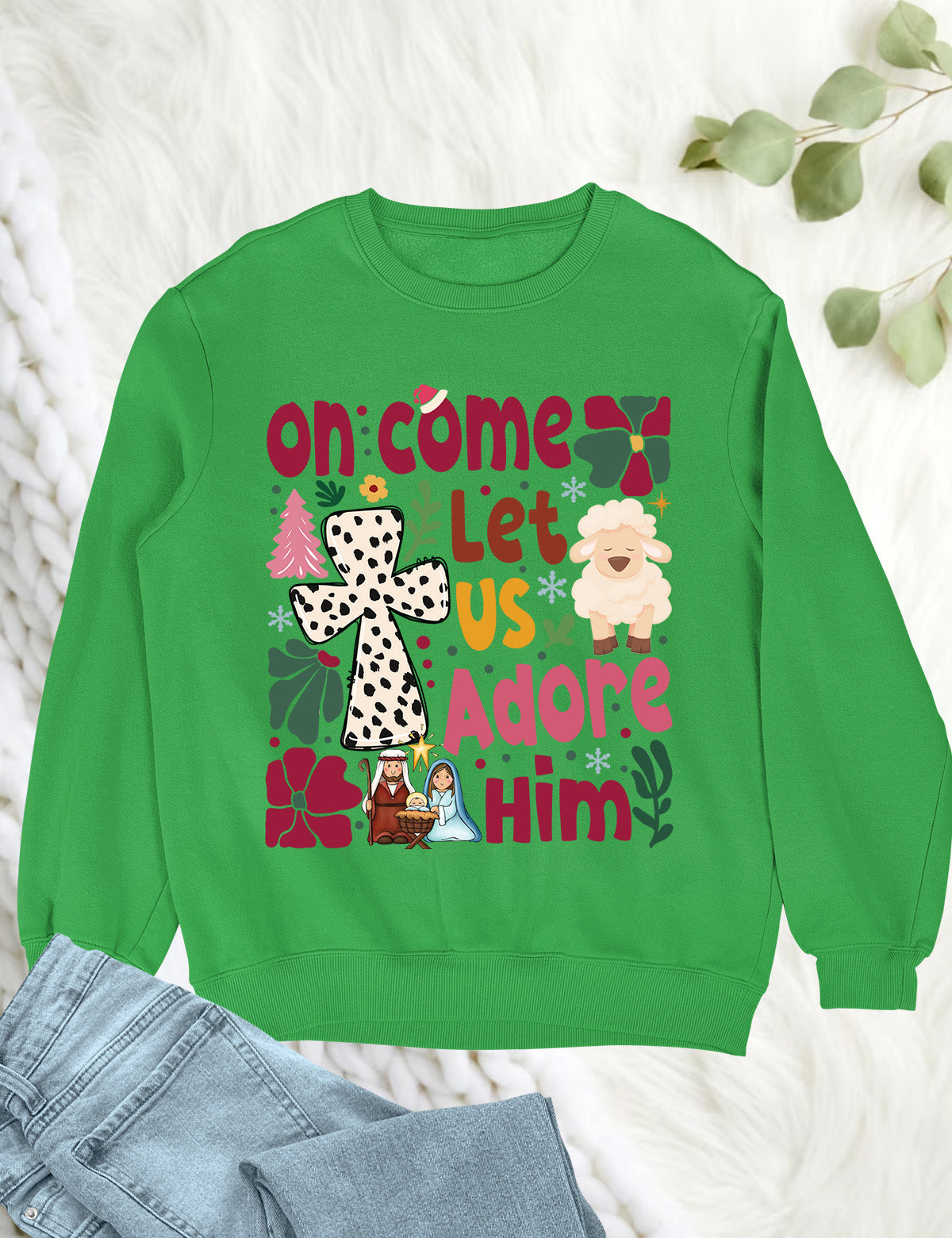 Let us Adore Him Christmas Hoodie