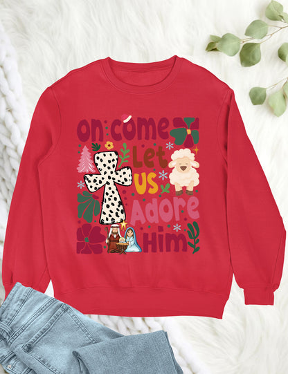 Let us Adore Him Christmas Hoodie