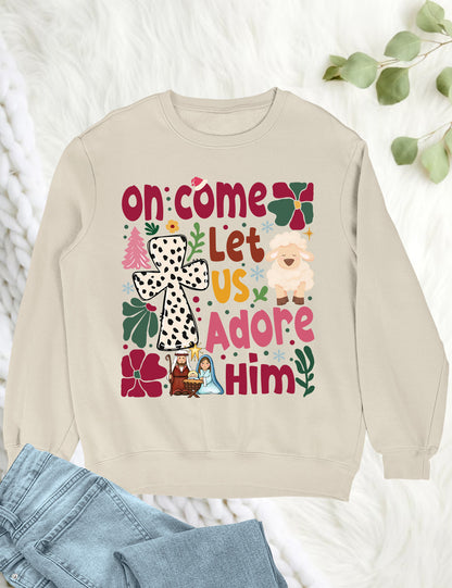 Let us Adore Him Christmas Hoodie