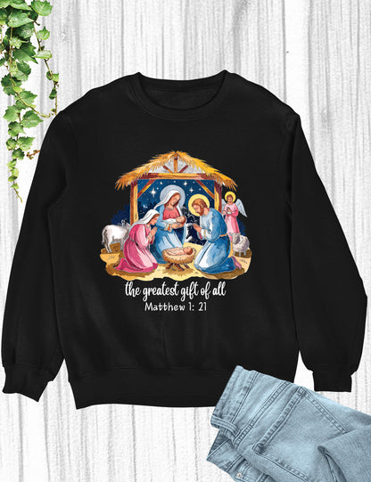 Jesus Christmas Nativity Sweatshirts