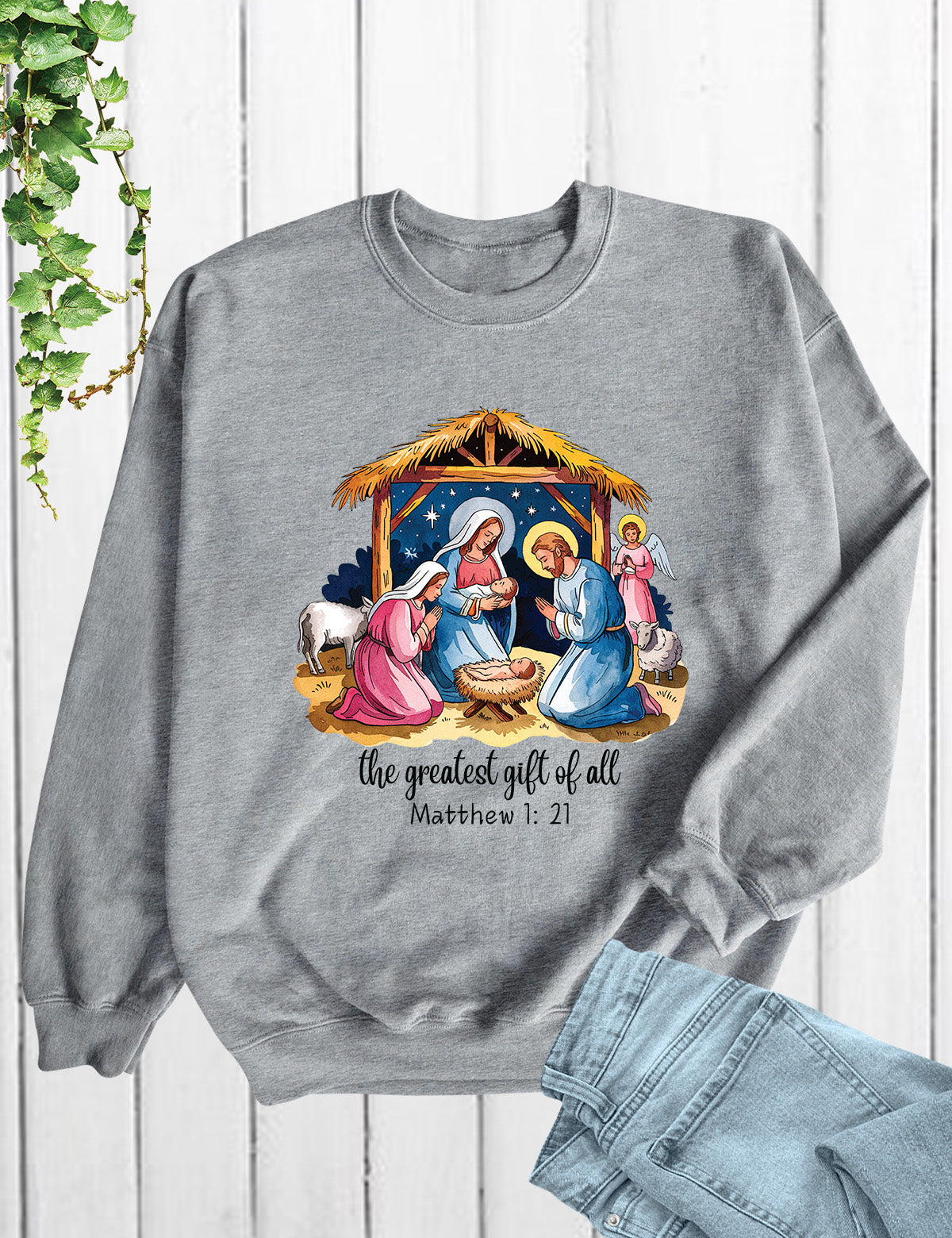 Jesus Christmas Nativity Sweatshirts