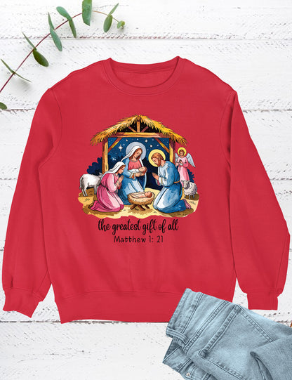 Jesus Christmas Nativity Sweatshirts