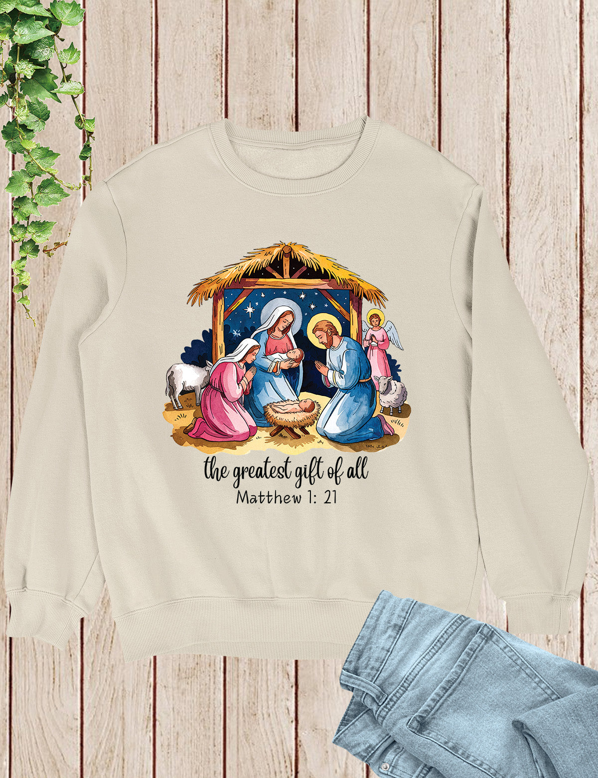 Jesus Christmas Nativity Sweatshirts