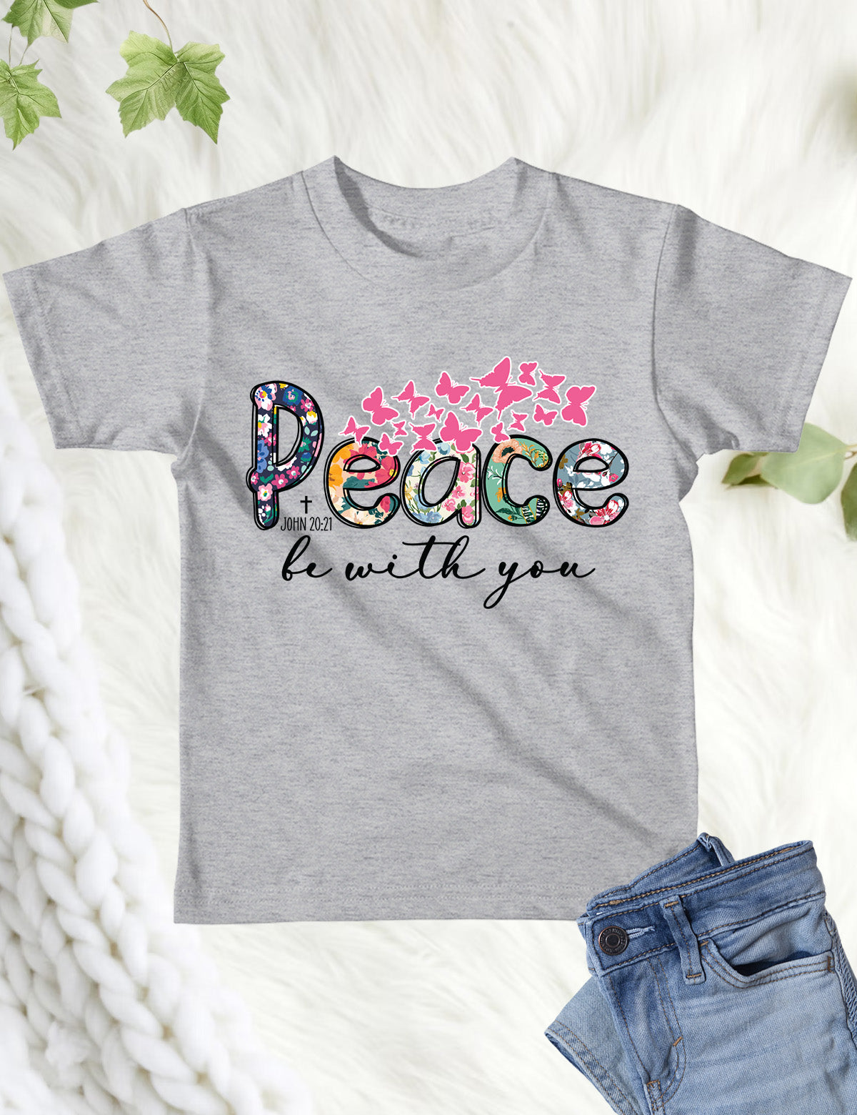 Peace Be With You Christian Kids T Shirt