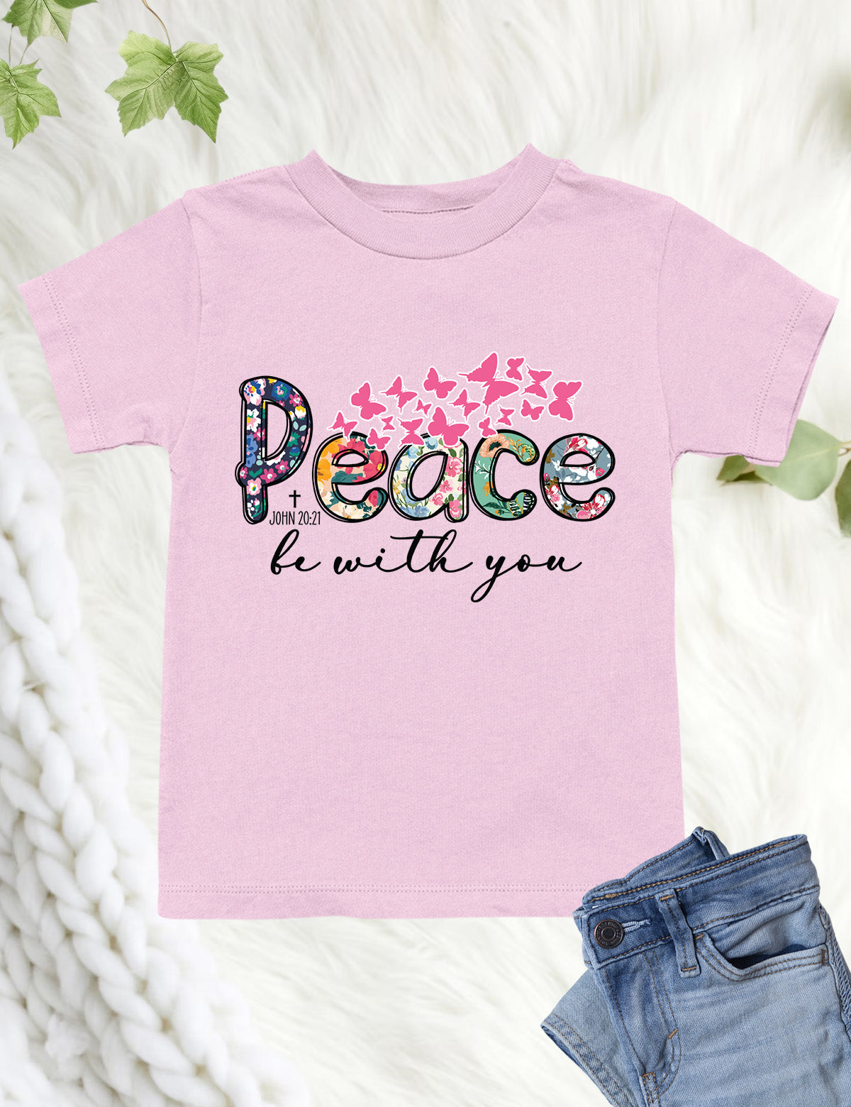 Peace Be With You Christian Kids T Shirt