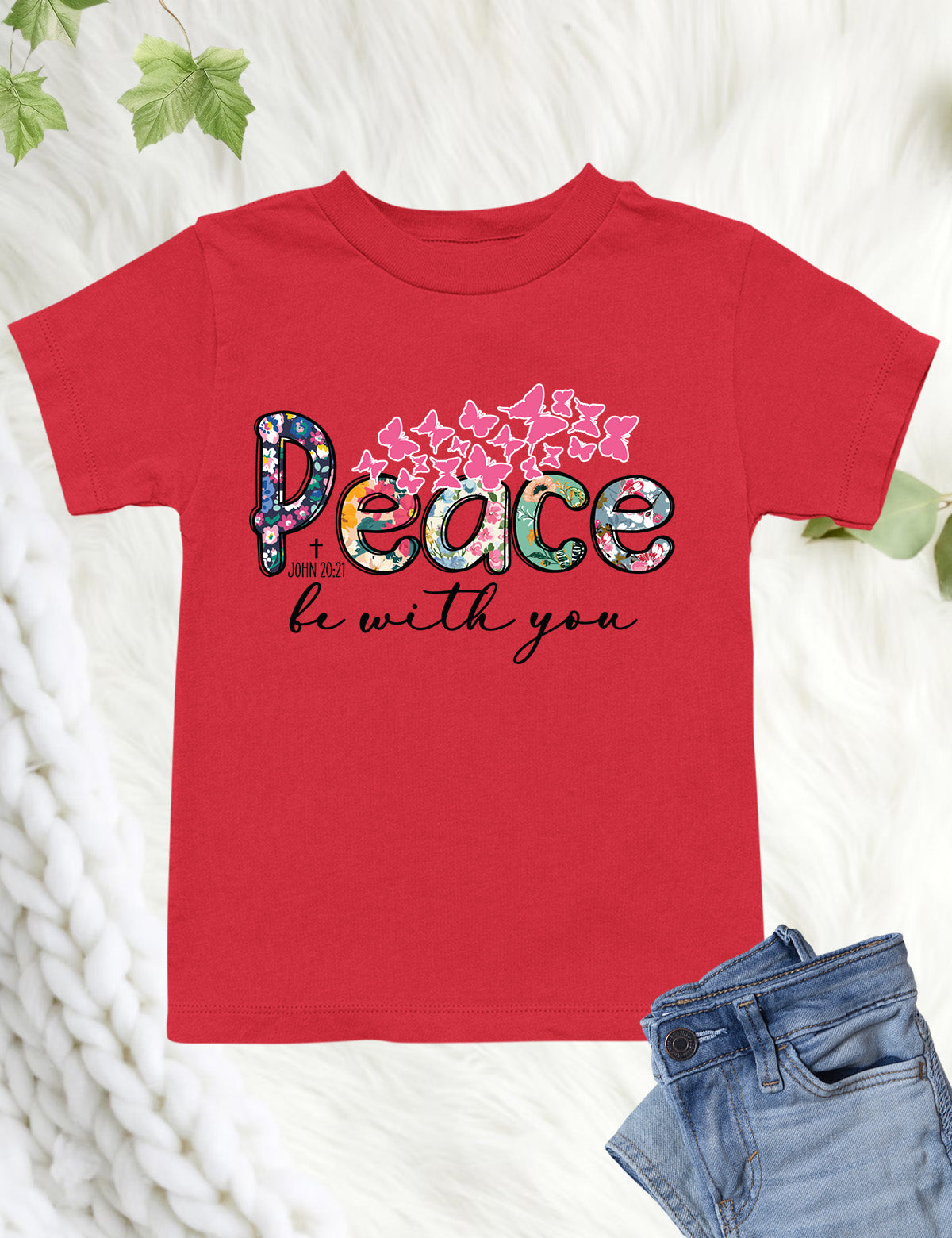 Peace Be With You Christian Kids T Shirt