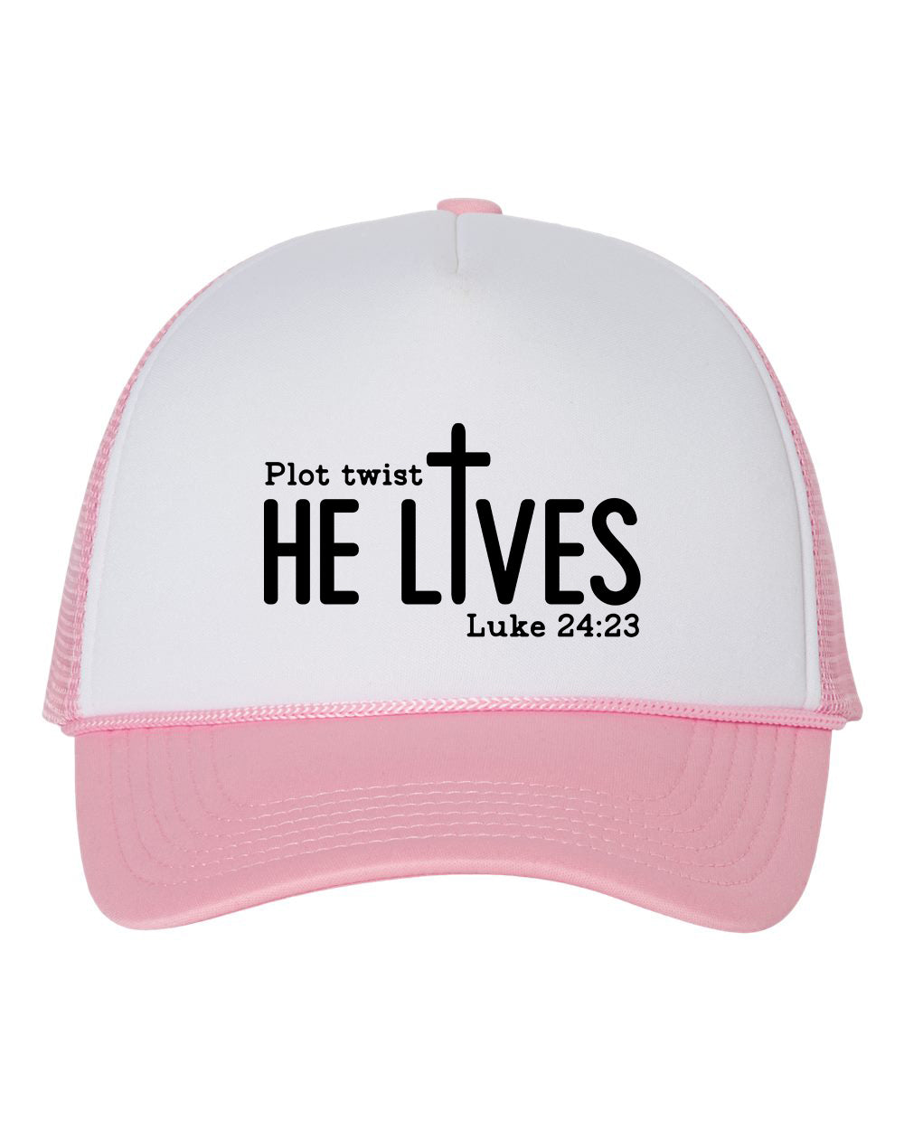 Plot Twist He Lives Luke 24:23 Cap Hat