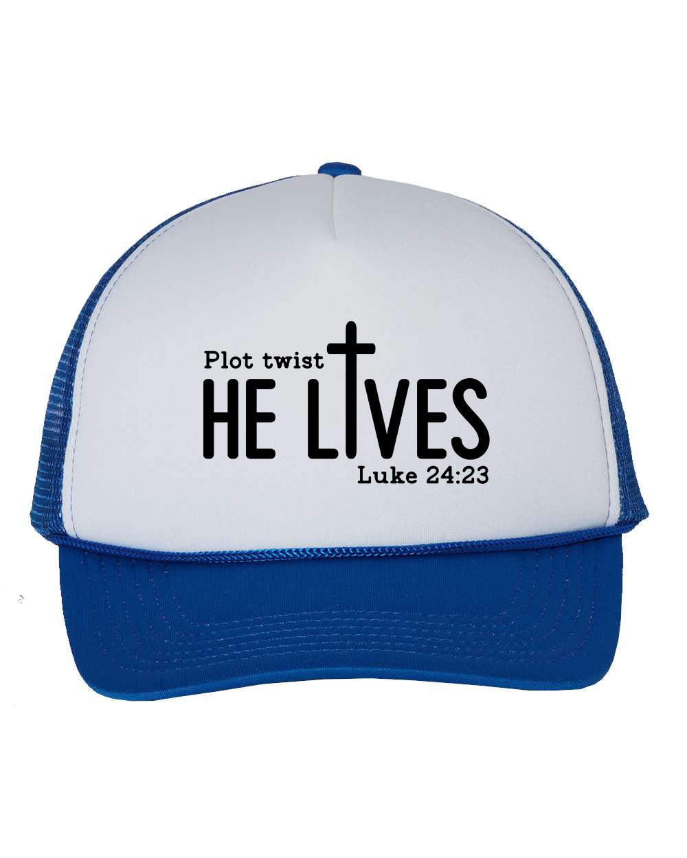 Plot Twist He Lives Luke 24:23 Cap Hat