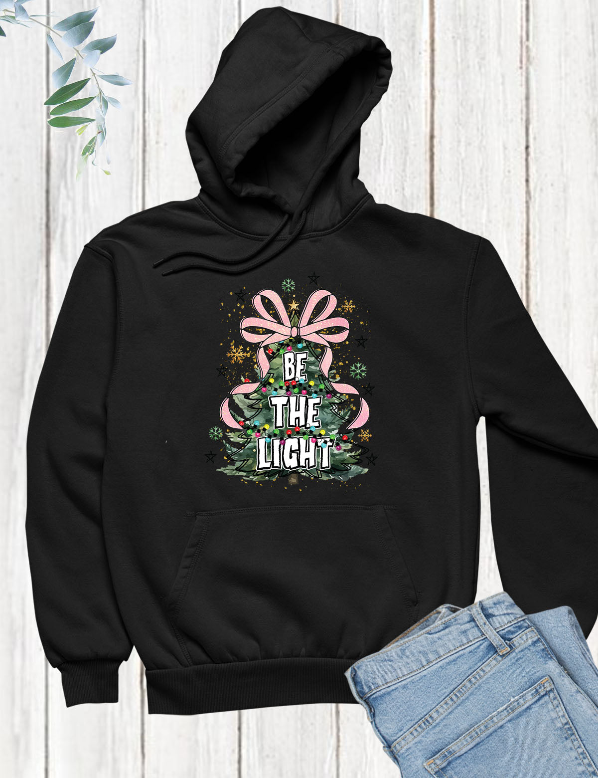 Be The Light Christmas Tree Hoodie