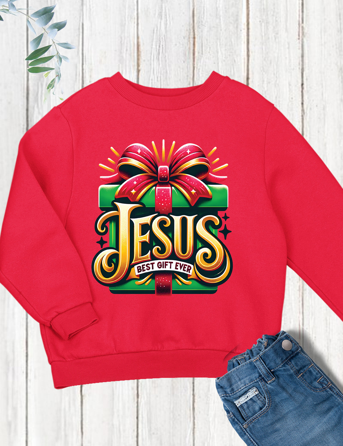 Jesus Christmas Kids Sweatshirt