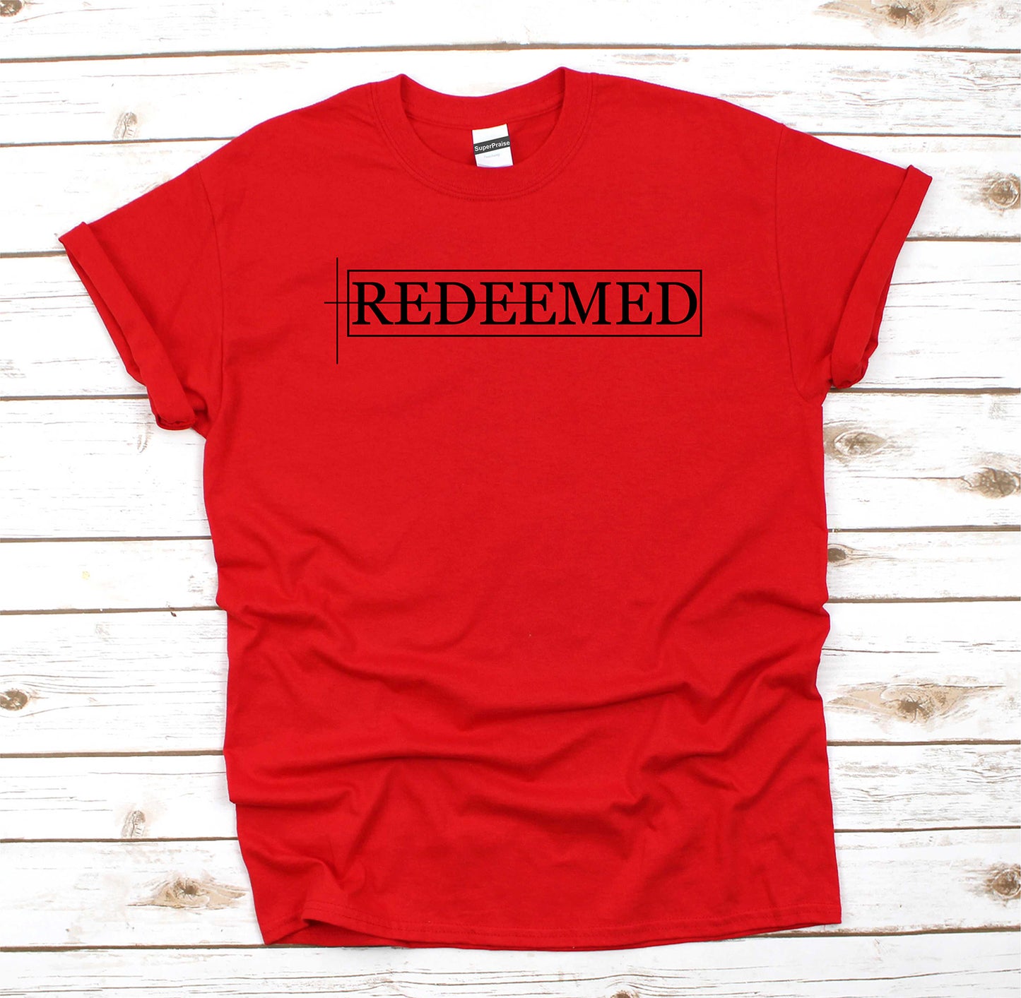 Redeemed Funny Christian Bible Verse Quotes Religious Jesus T-Shirt