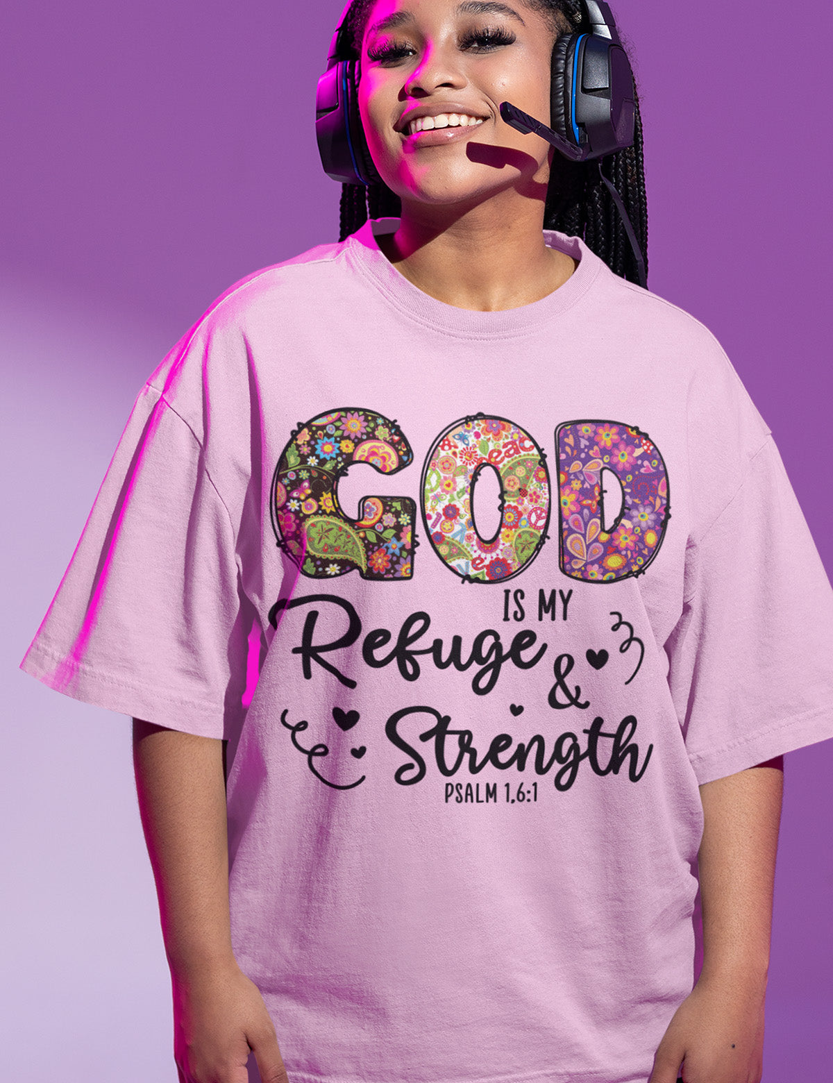 God is My Refuge Bible Verse T Shirt