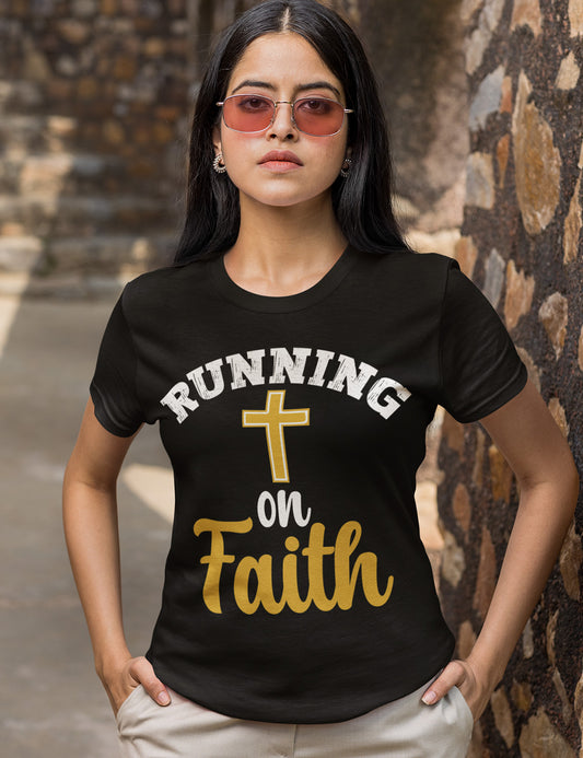 Cross Shirt Running on Faith