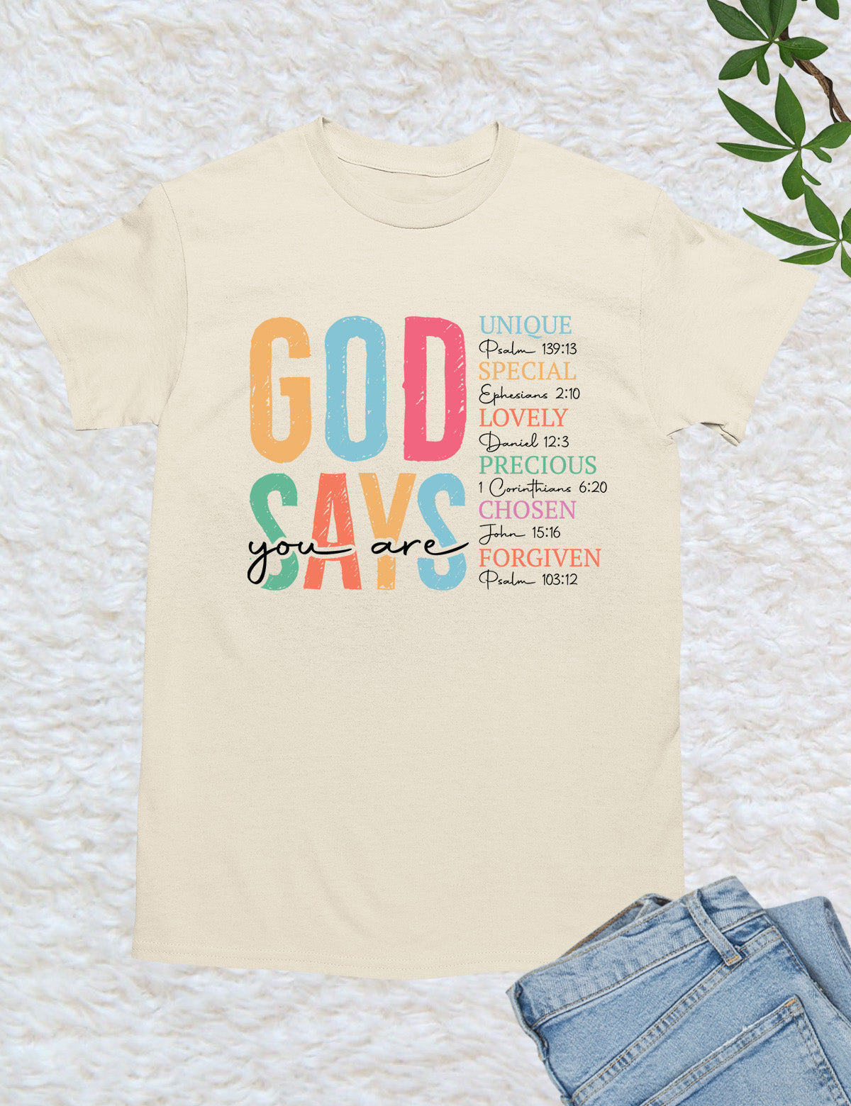 God Says You Are Boho Christian T Shirt