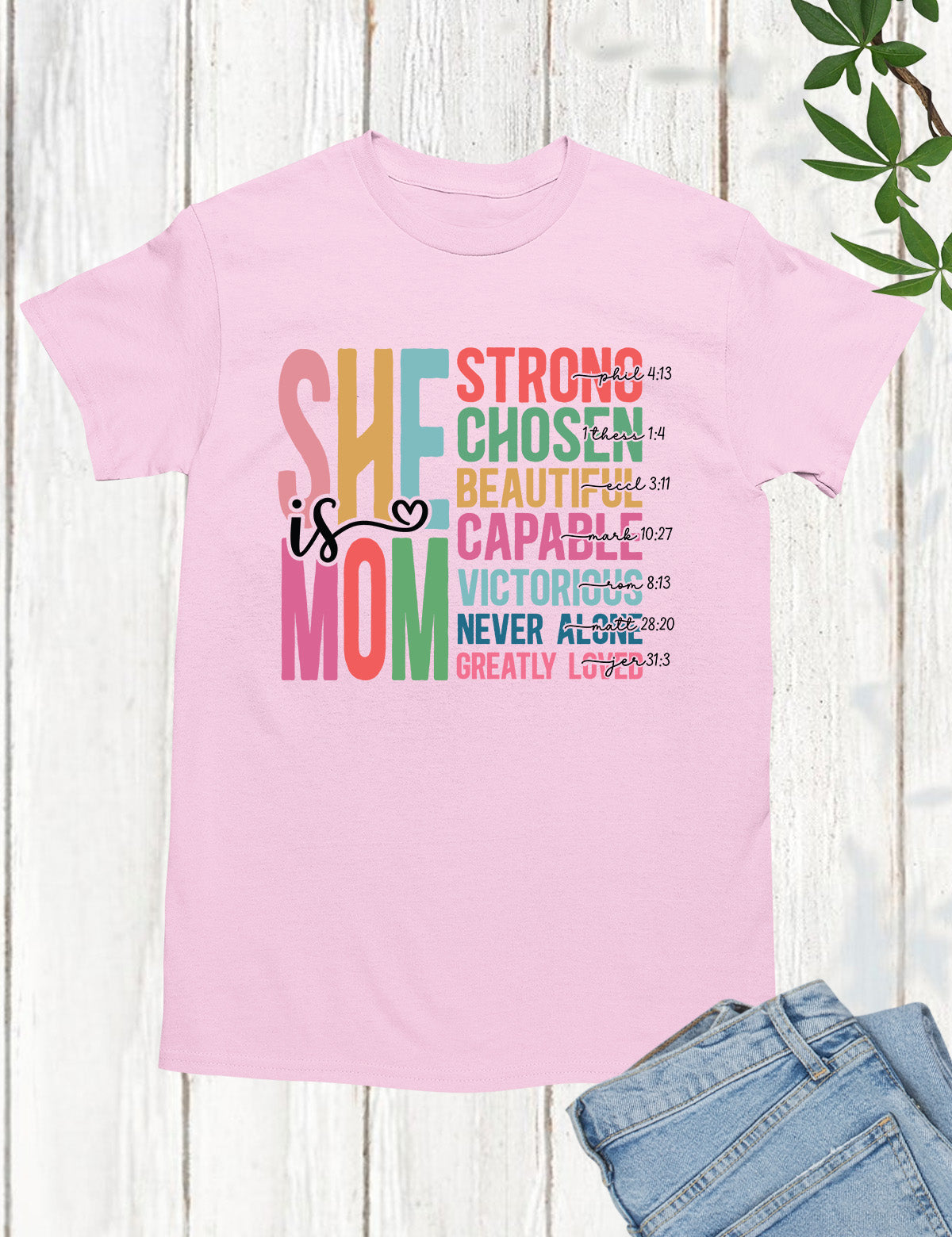 She is Mom Bible Verse Christian Shirts