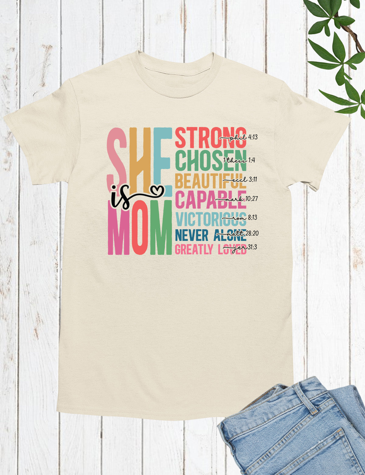 She is Mom Bible Verse Christian Shirts