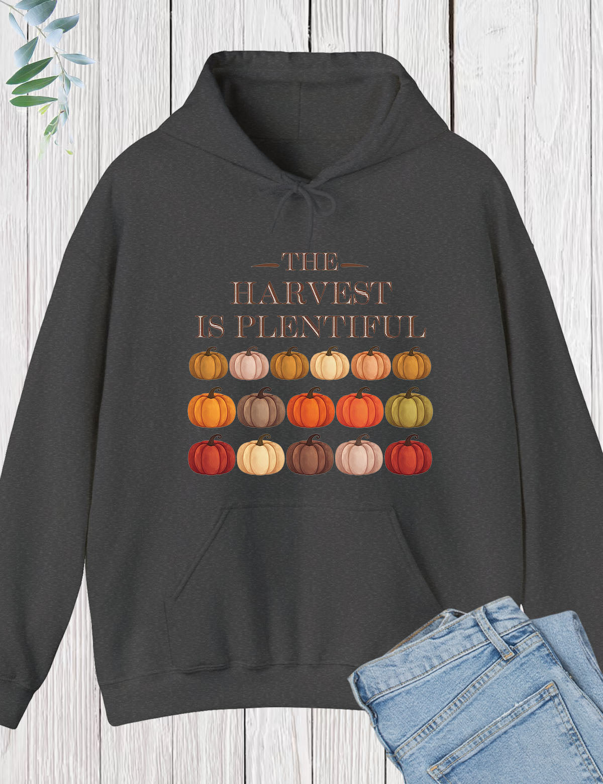 The Harvest is Plentiful Thanksgiving Pumpkin Hoodie