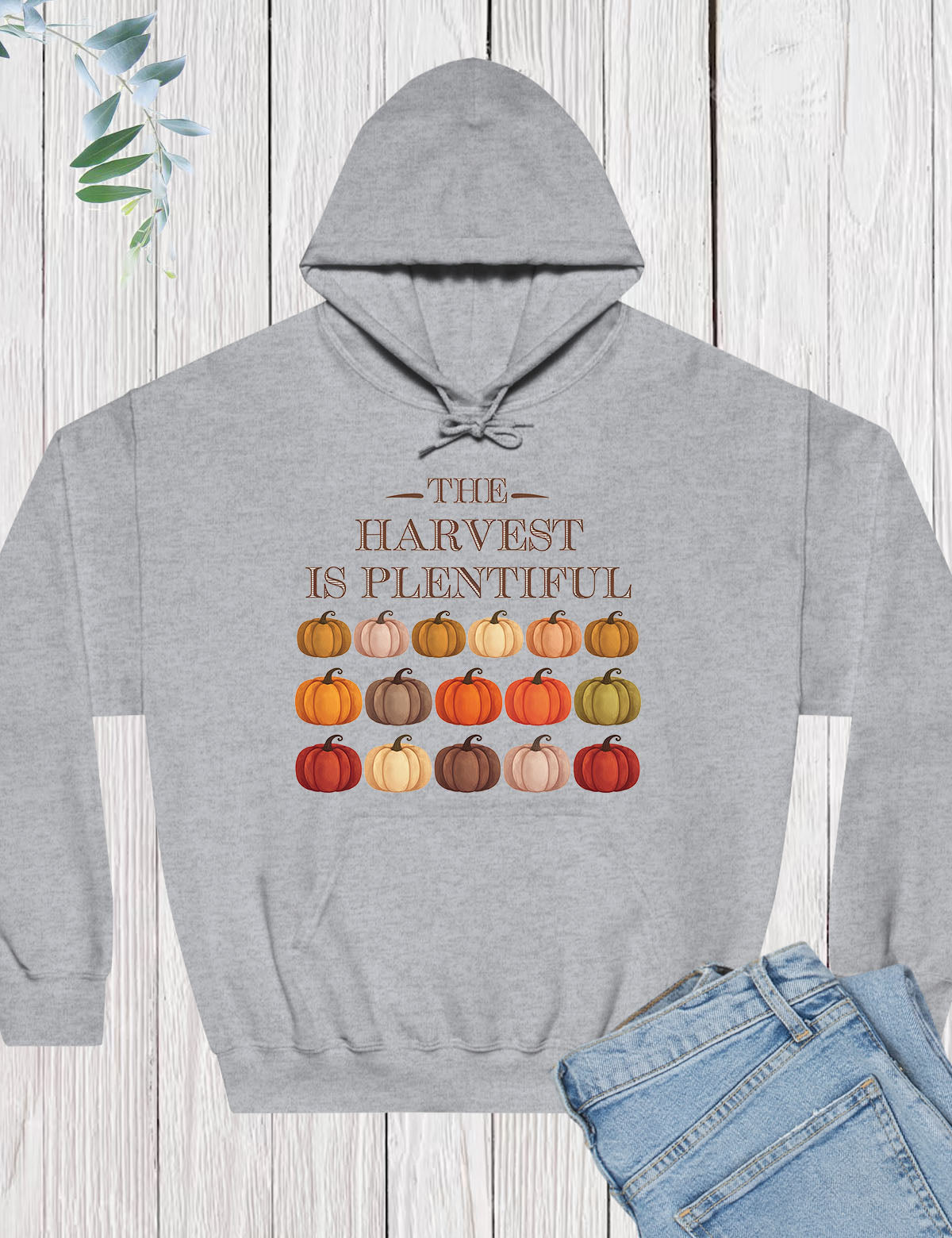 The Harvest is Plentiful Thanksgiving Pumpkin Hoodie