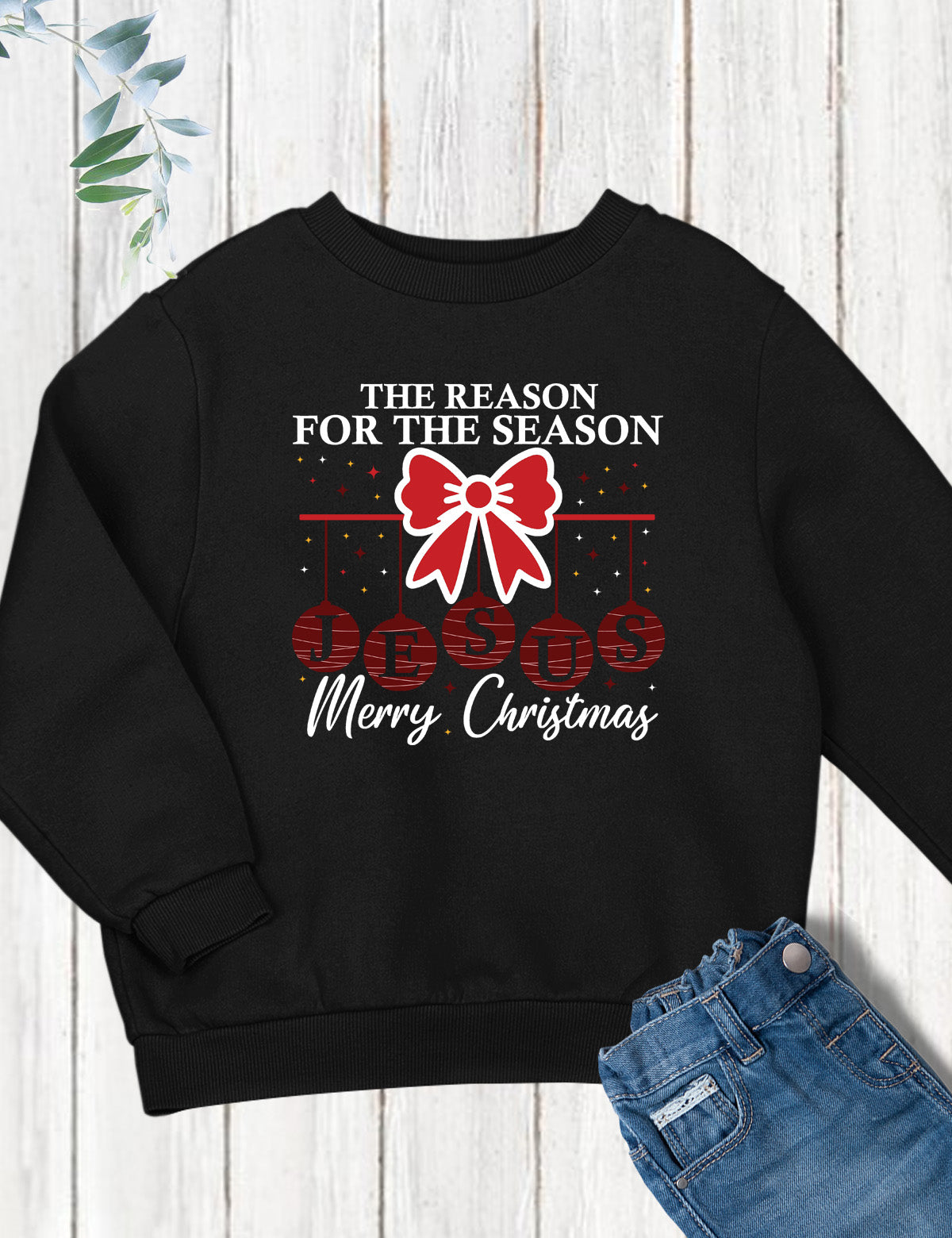 Kids Merry Christmas Hoodie Jesus is The Reason for Season Shirt