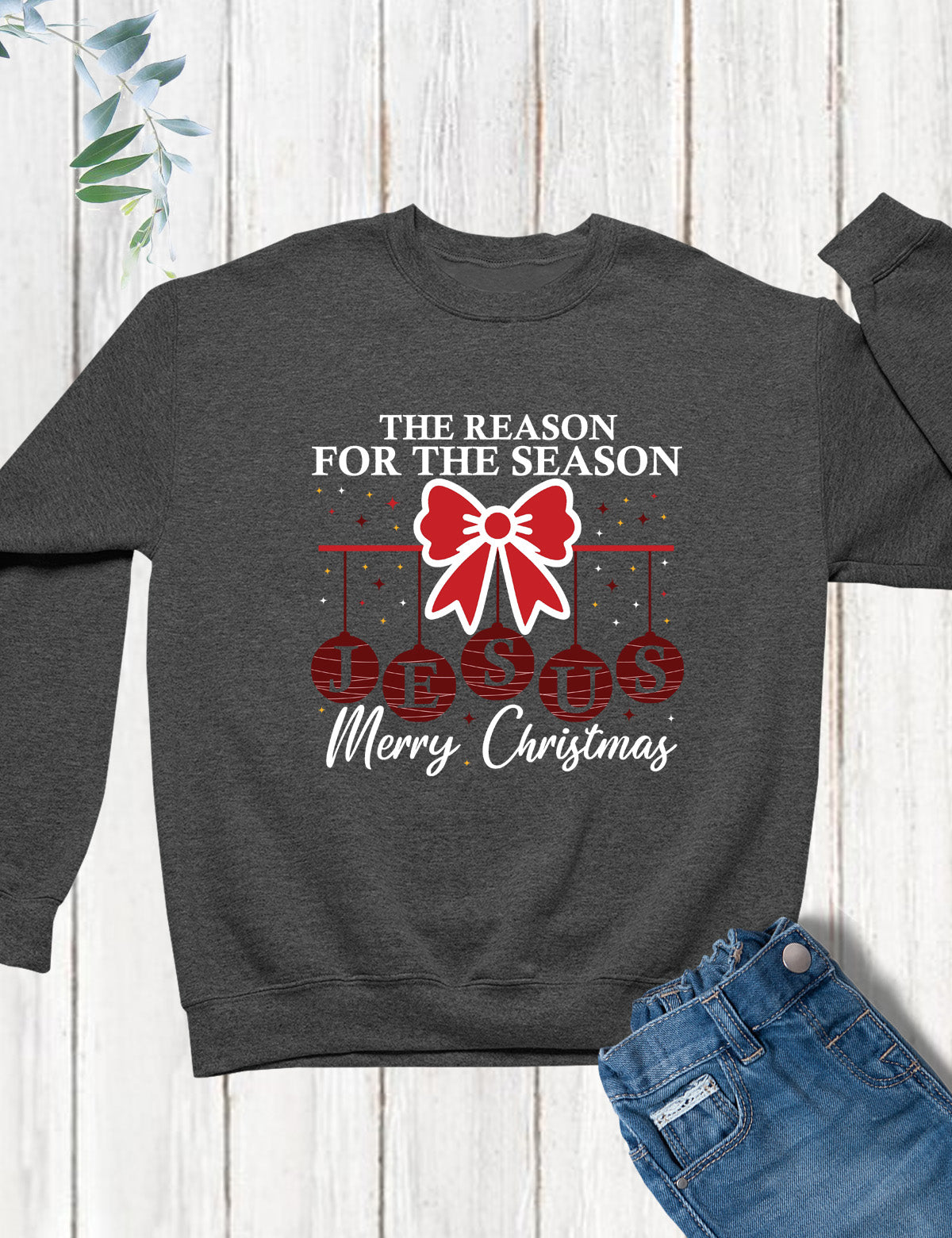 Kids Merry Christmas Hoodie Jesus is The Reason for Season Shirt