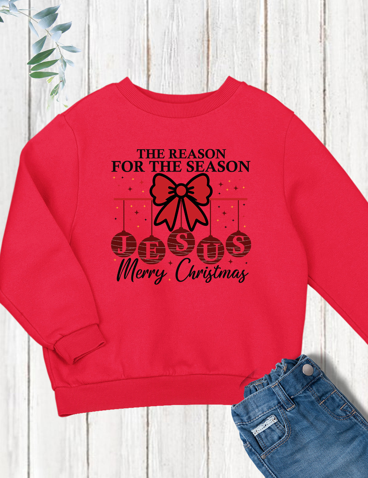 Kids Merry Christmas Hoodie Jesus is The Reason for Season Shirt