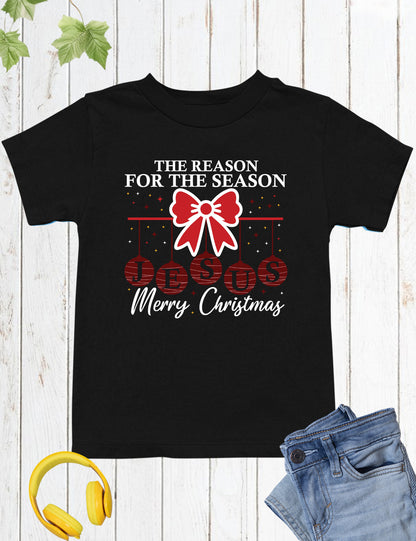 Kids Merry Christmas Hoodie Jesus is The Reason for Season Shirt